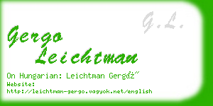 gergo leichtman business card